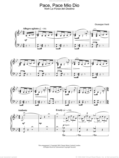 Pace, Pace Mio Dio From 'la Forza Del Destino'