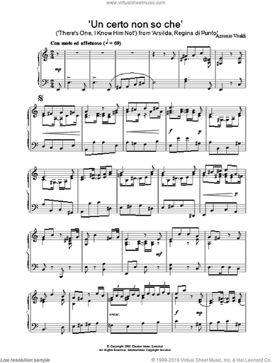 'Un certo non so che' (There's One, I Know Him Not) from 'Arsilda, Regina di Punto'