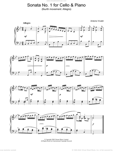Sonata No.1 for Cello transcription for piano solo