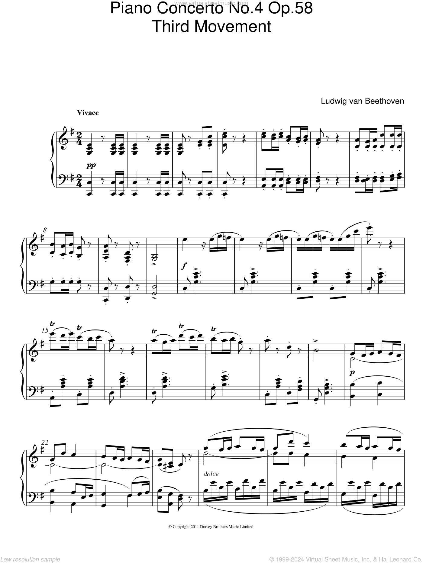 Piano Concerto No. 4 Op. 58 (Third Movement)