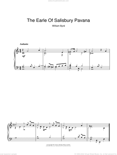 The Earle Of Salisbury Pavana