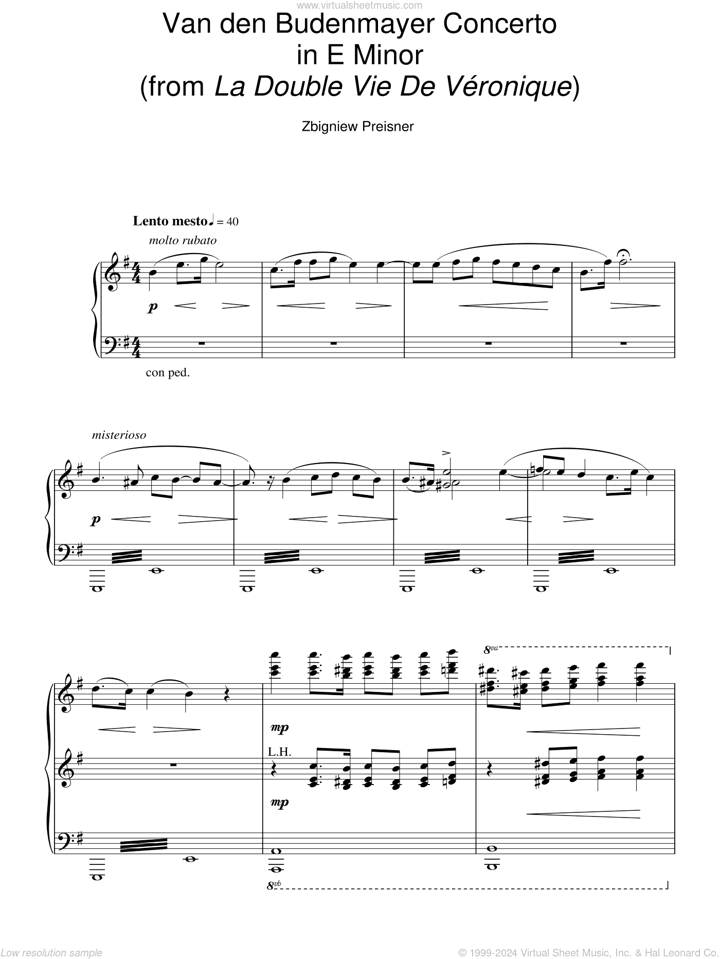 Van Den Budenmayer Concerto In E Minor (from La Double Vie De Veronique)