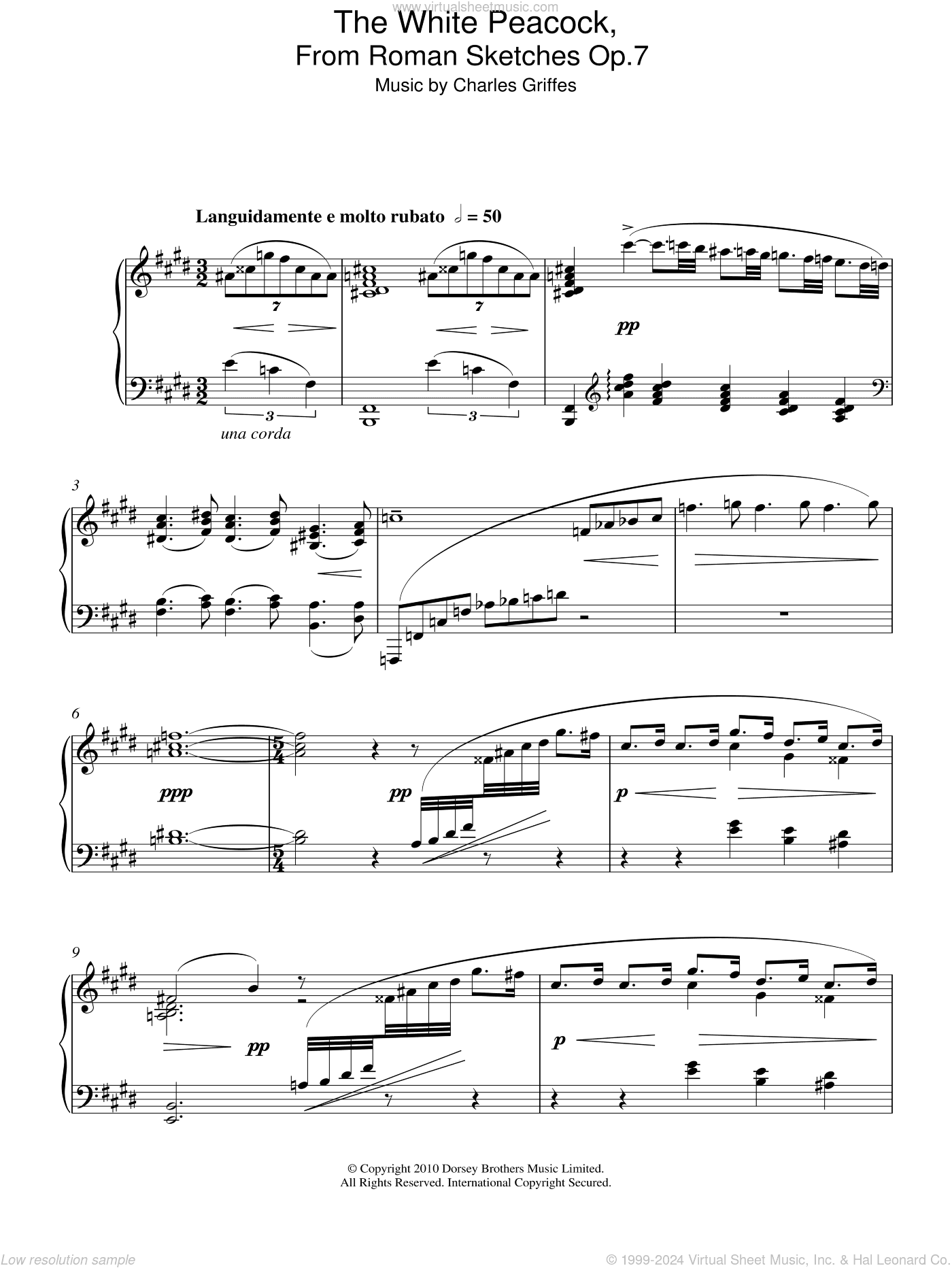 The White Peacock, From Roman Sketches Op. 7