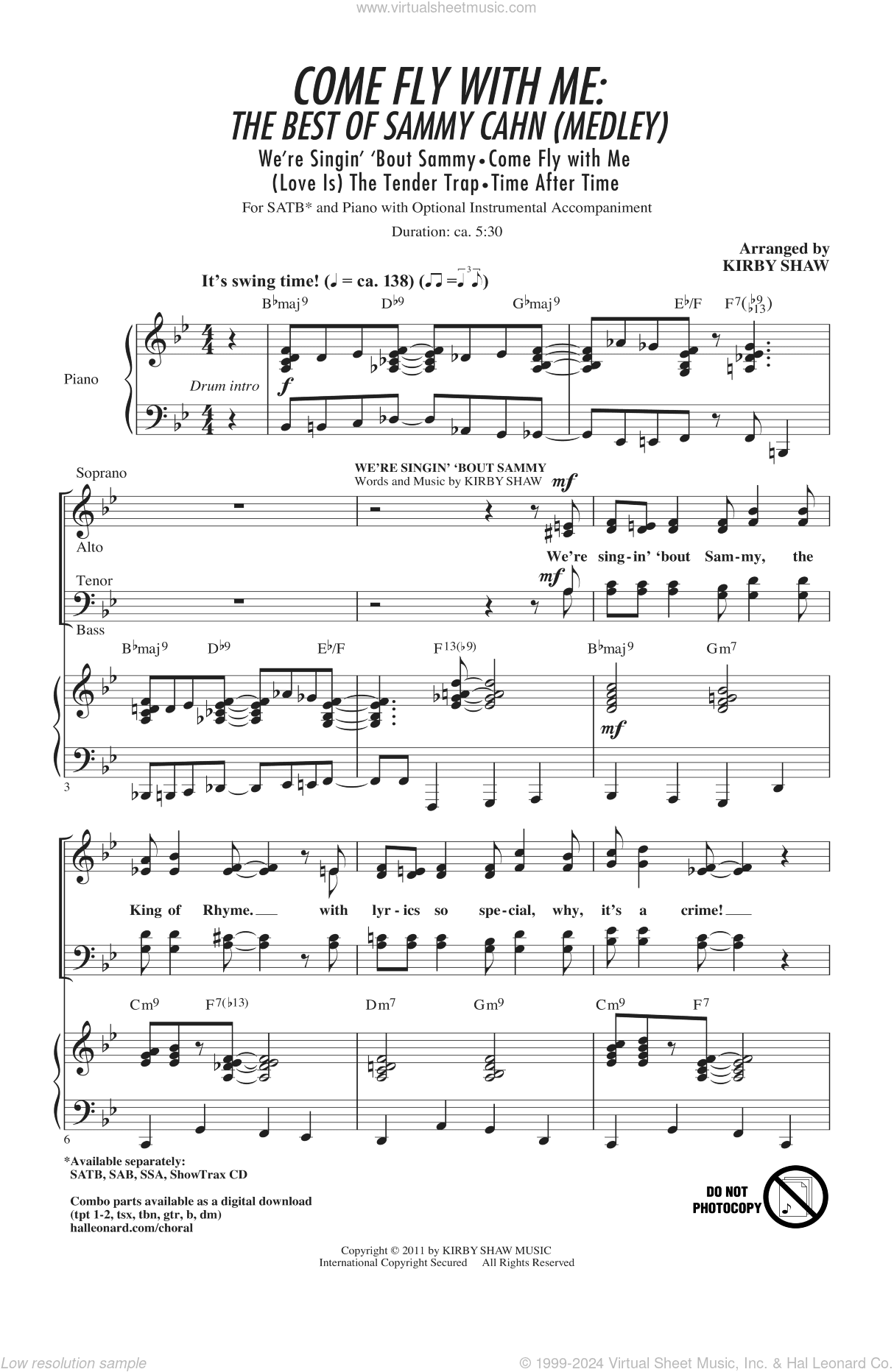 Come Fly With Me: The Best Of Sammy Cahn (Medley)