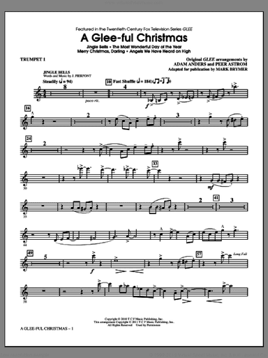 A Glee-ful Christmas (Choral Medley) (complete set of parts)