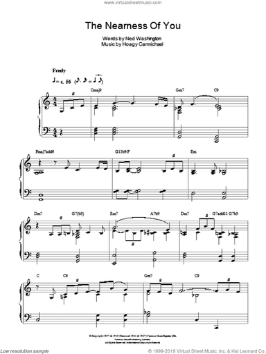 The Nearness Of You, (intermediate)