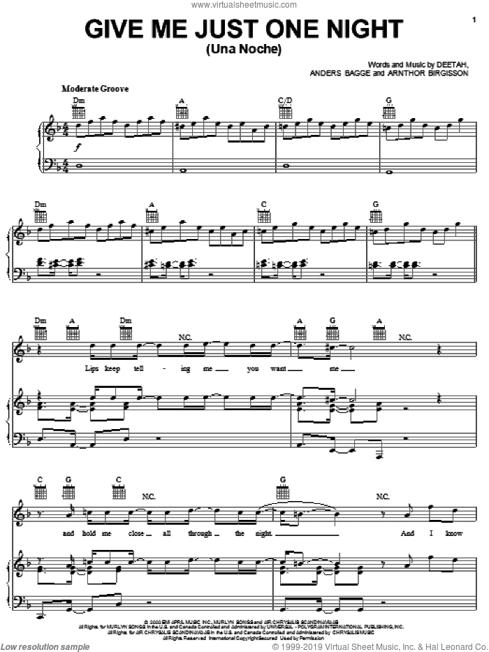Give Me Just One Night (Una Noche)