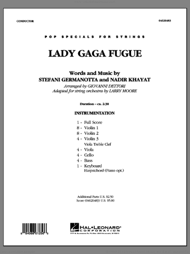 Lady Gaga Fugue (based on "Bad Romance")