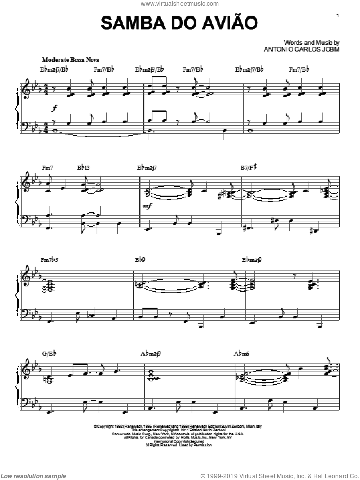 Song Of The Jet (Samba do Aviao) [Jazz version] (arr. Brent Edstrom)