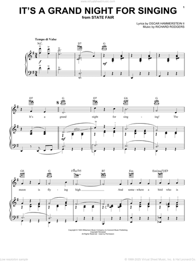 It's A Grand Night For Singing