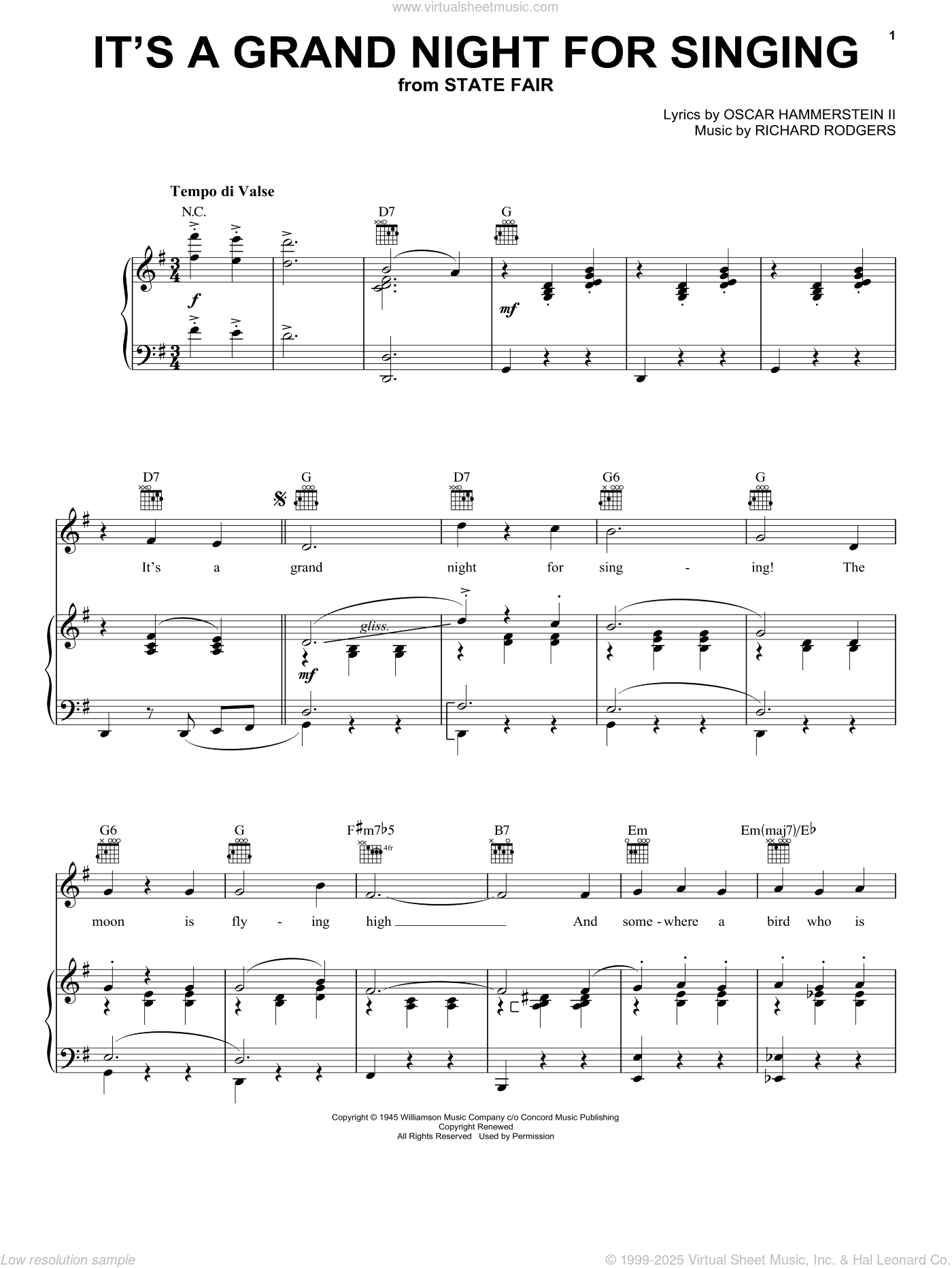 It's A Grand Night For Singing