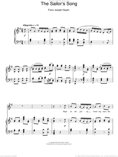 The Sailor's Song (From 12 Canzonettas)