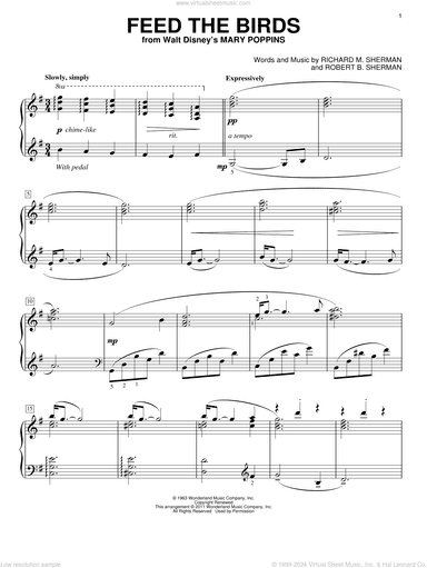 Feed The Birds (Tuppence A Bag) (from Mary Poppins)
