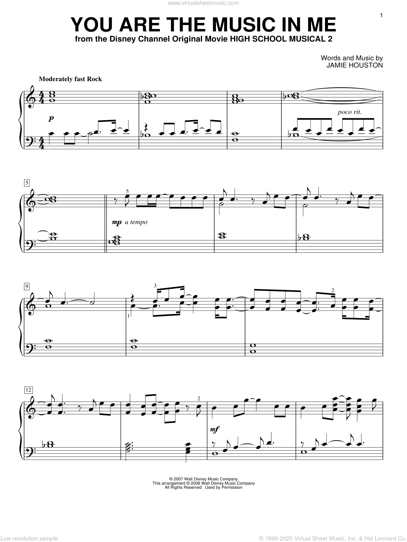 You Are The Music In Me (from High School Musical 2)