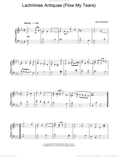 Lachrimae Antiquae (Flow My Tears), (intermediate)