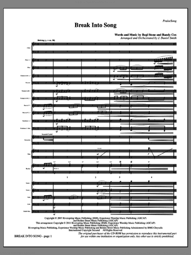 Break Into Song (complete set of parts)