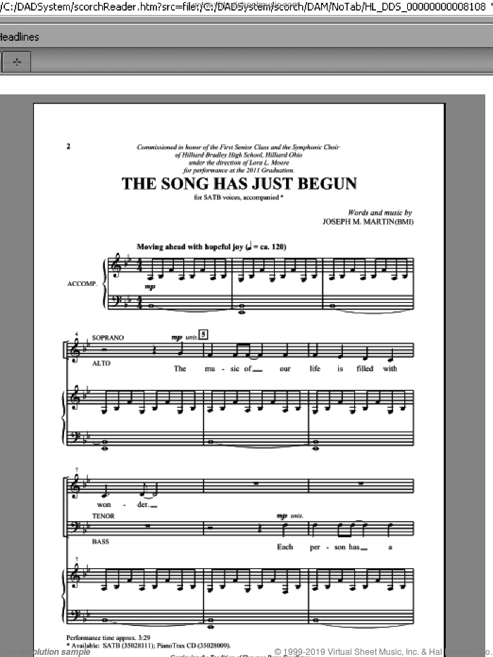 The Song Has Just Begun