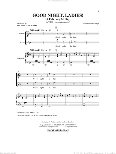 Good Night, Ladies! (A Folk Song Medley)