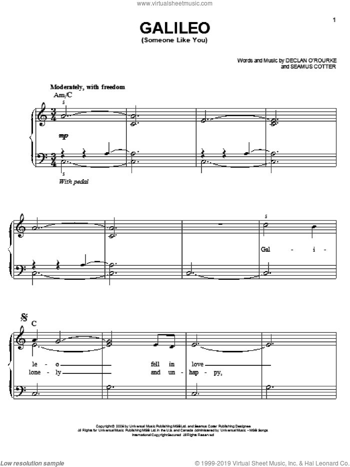 Galileo (Someone Like You)