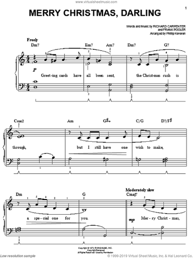Merry Christmas, Darling (arr. Phillip Keveren)