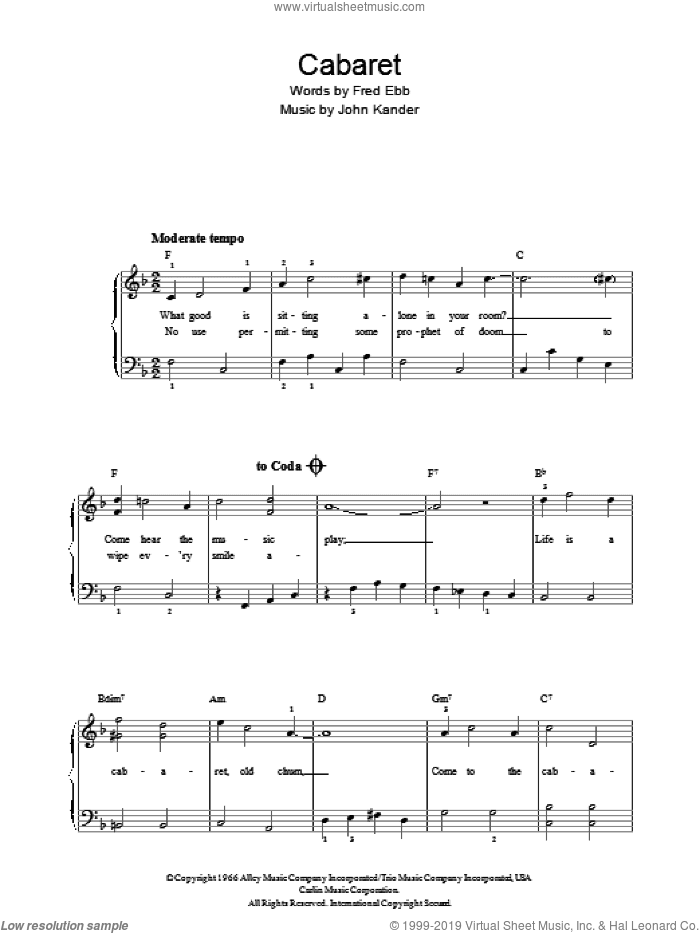 Cabaret (Chorus Only)