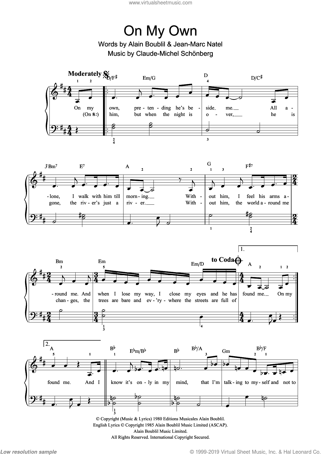 On My Own (from Les Miserables)