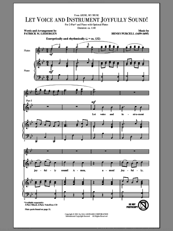 Let Voice And Instrument Joyfully Sound!