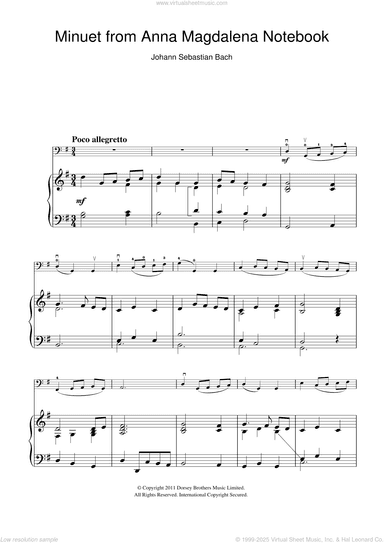 Minuet in G Major (from The Anna Magdalena Notebook)