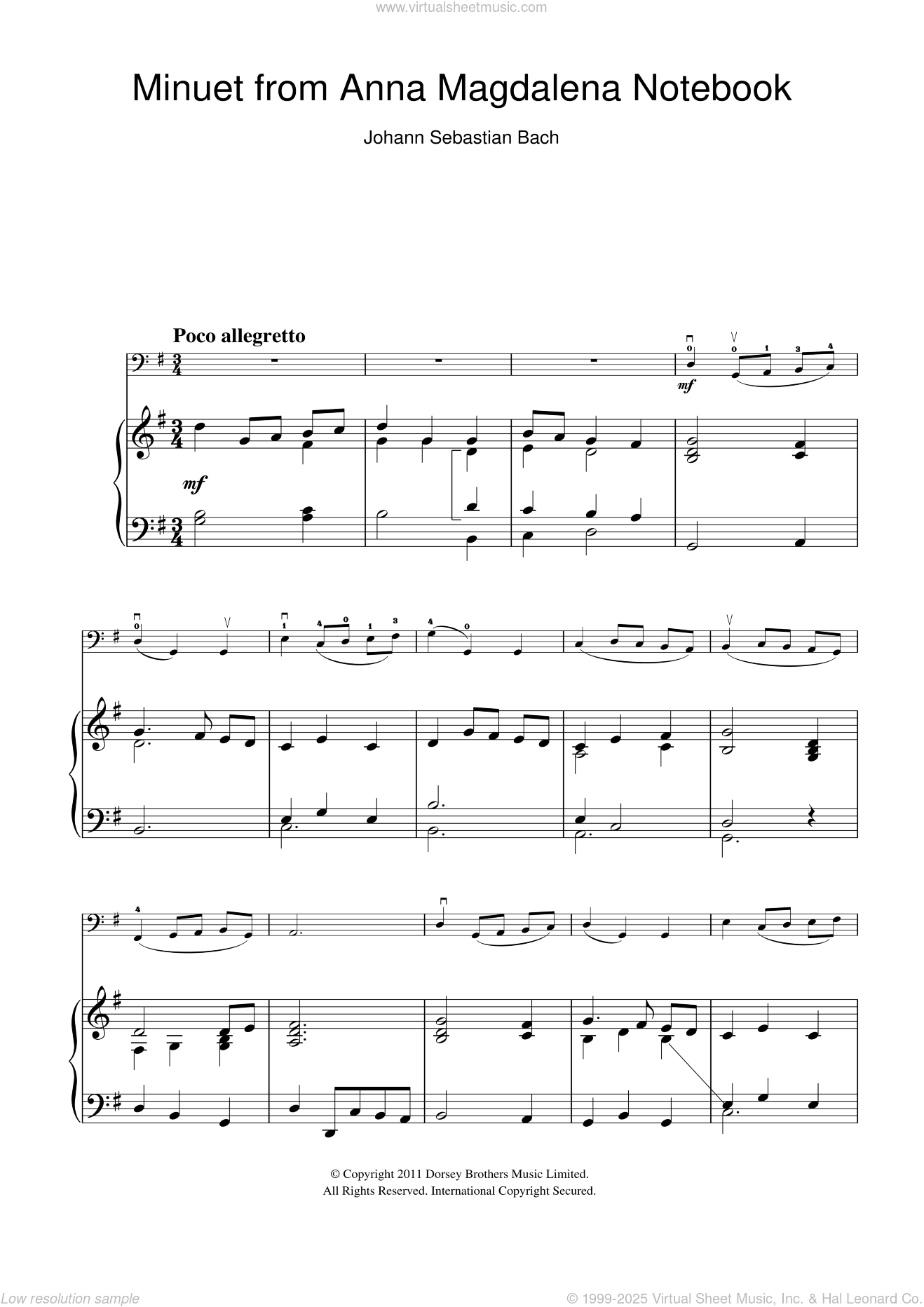 Minuet in G Major (from The Anna Magdalena Notebook)