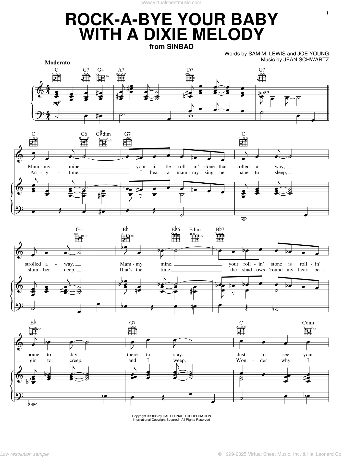 Rock-A-Bye Your Baby With A Dixie Melody