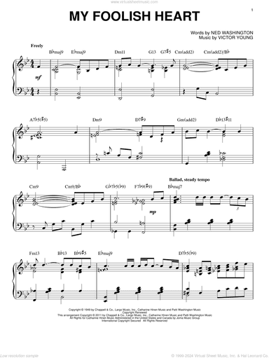 My Foolish Heart [Jazz version] (arr. Brent Edstrom)