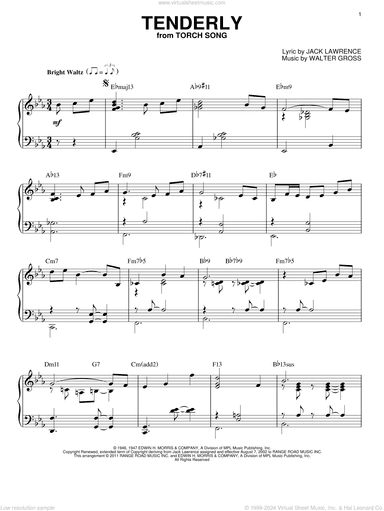 Tenderly [Jazz version] (arr. Brent Edstrom)