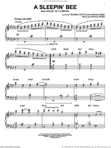 A Sleepin' Bee [Jazz version] (arr. Brent Edstrom)