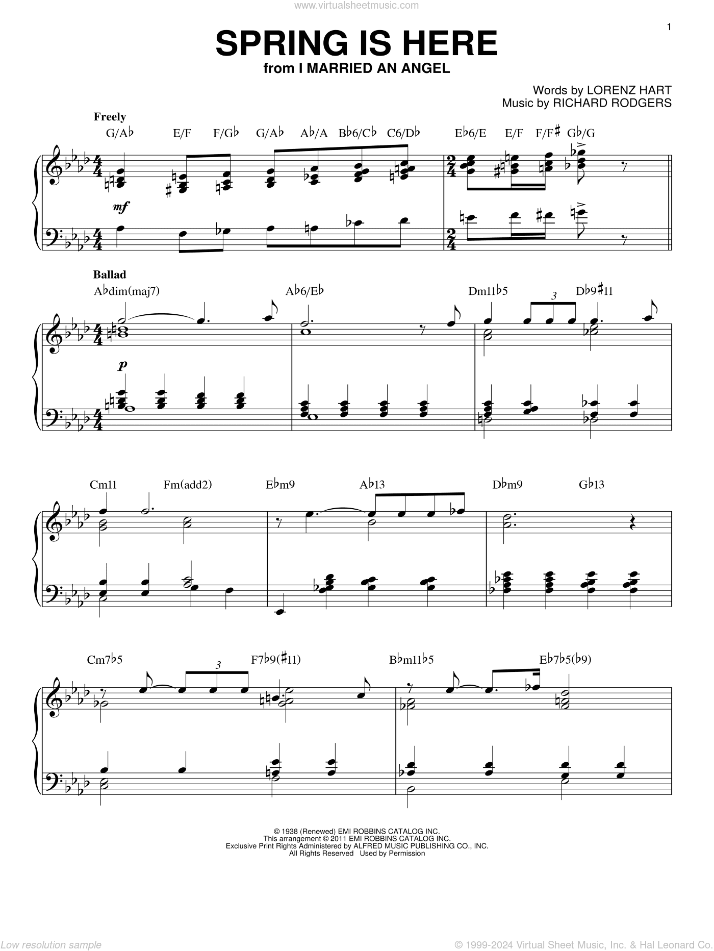 Spring Is Here [Jazz version] (arr. Brent Edstrom)