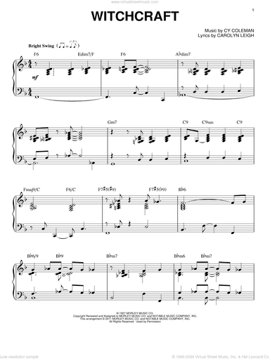 Witchcraft [Jazz version] (arr. Brent Edstrom)