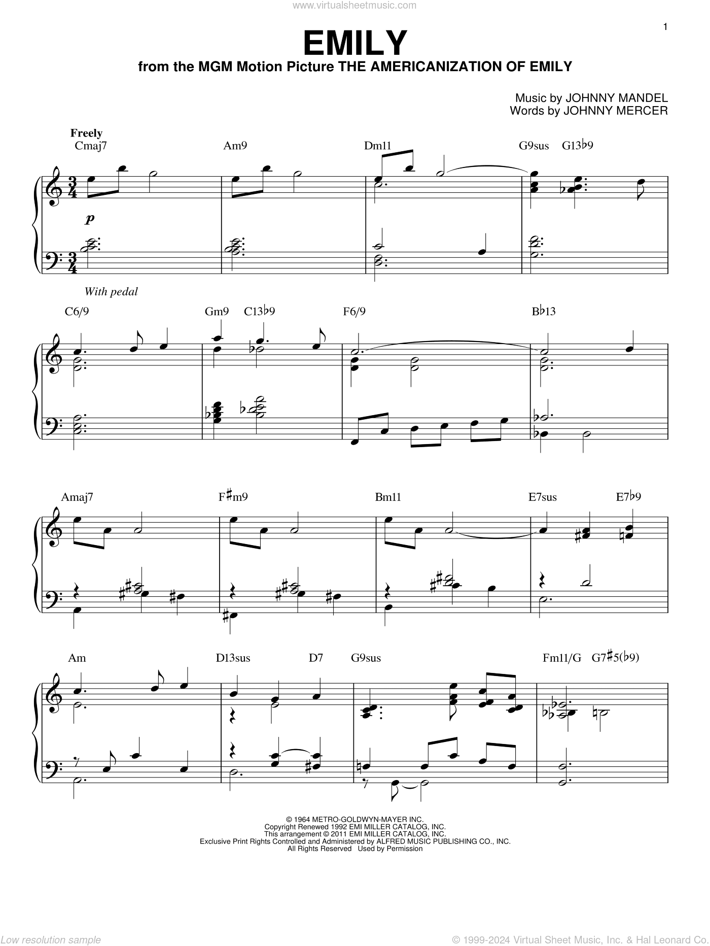 Emily [Jazz version] (arr. Brent Edstrom)
