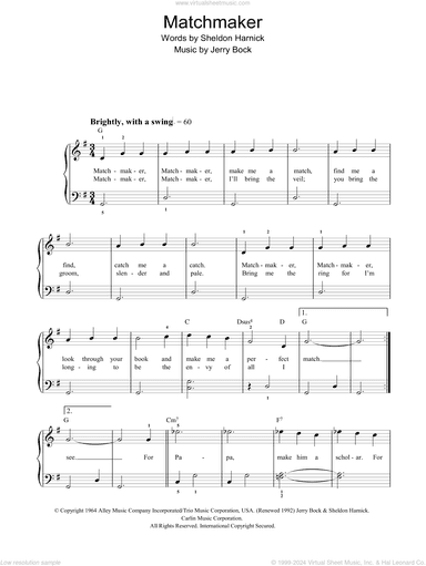 Matchmaker (from Fiddler On The Roof)