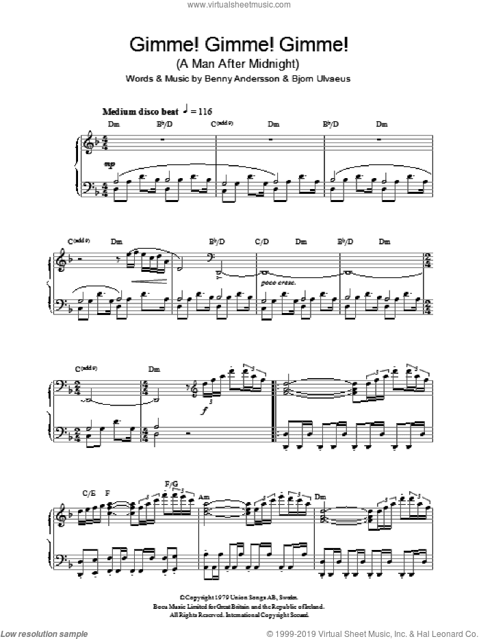 Gimme! Gimme! Gimme! (A Man After Midnight)