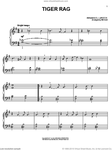 Tiger Rag, (easy)