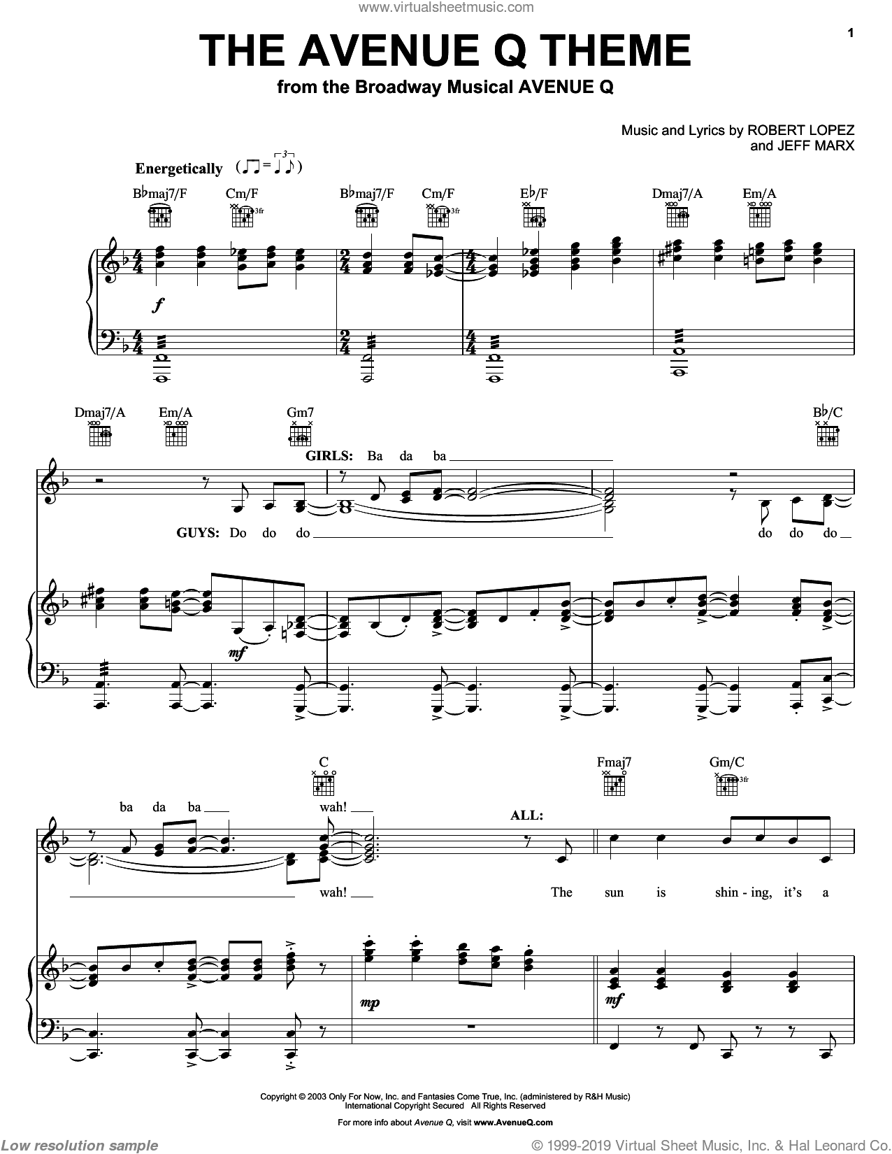 The Avenue Q Theme (from Avenue Q)