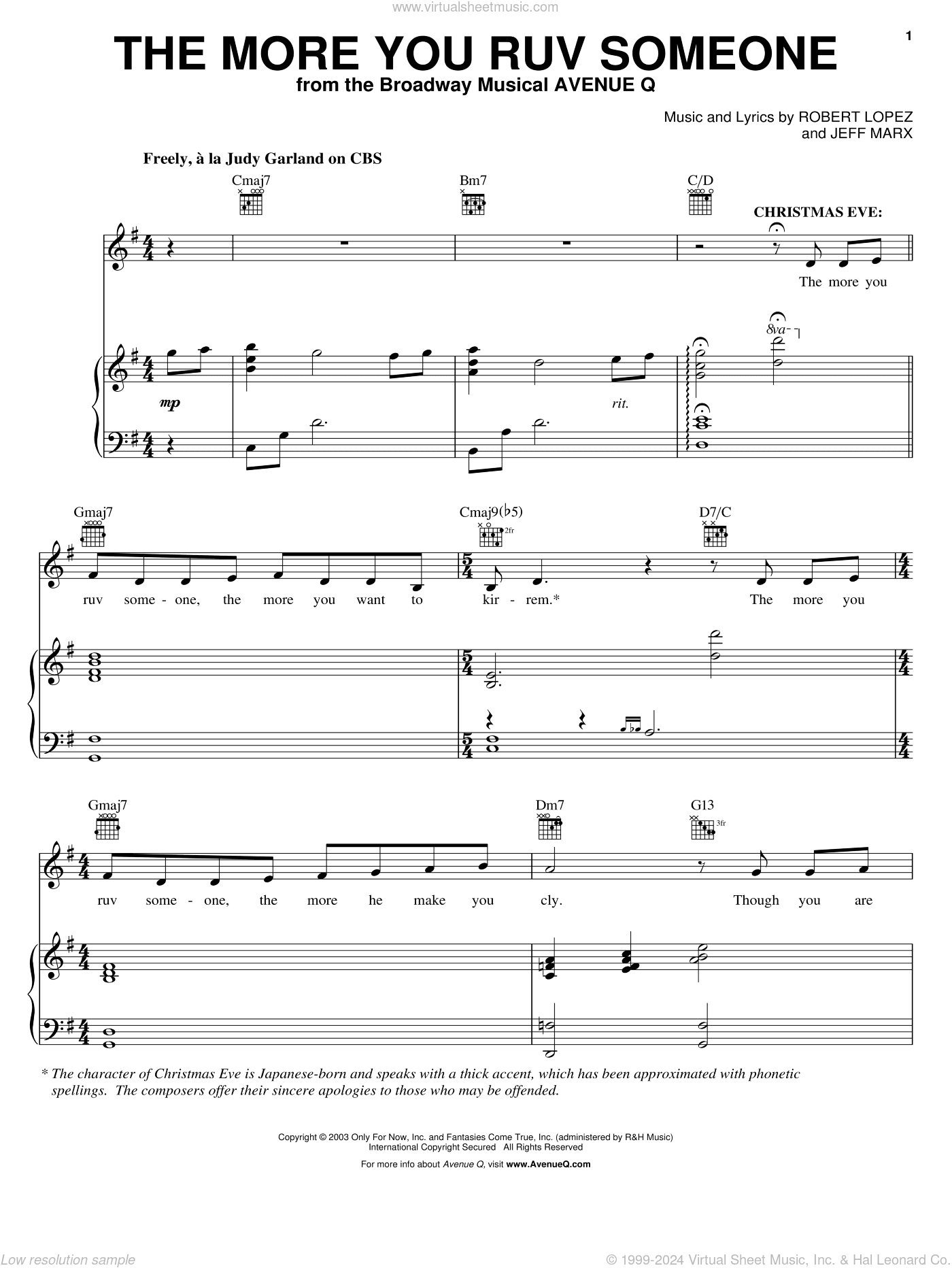 The More You Ruv Someone (from Avenue Q)