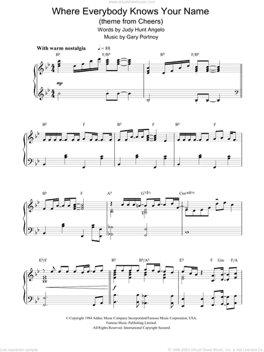 Where Everybody Knows Your Name, (intermediate)