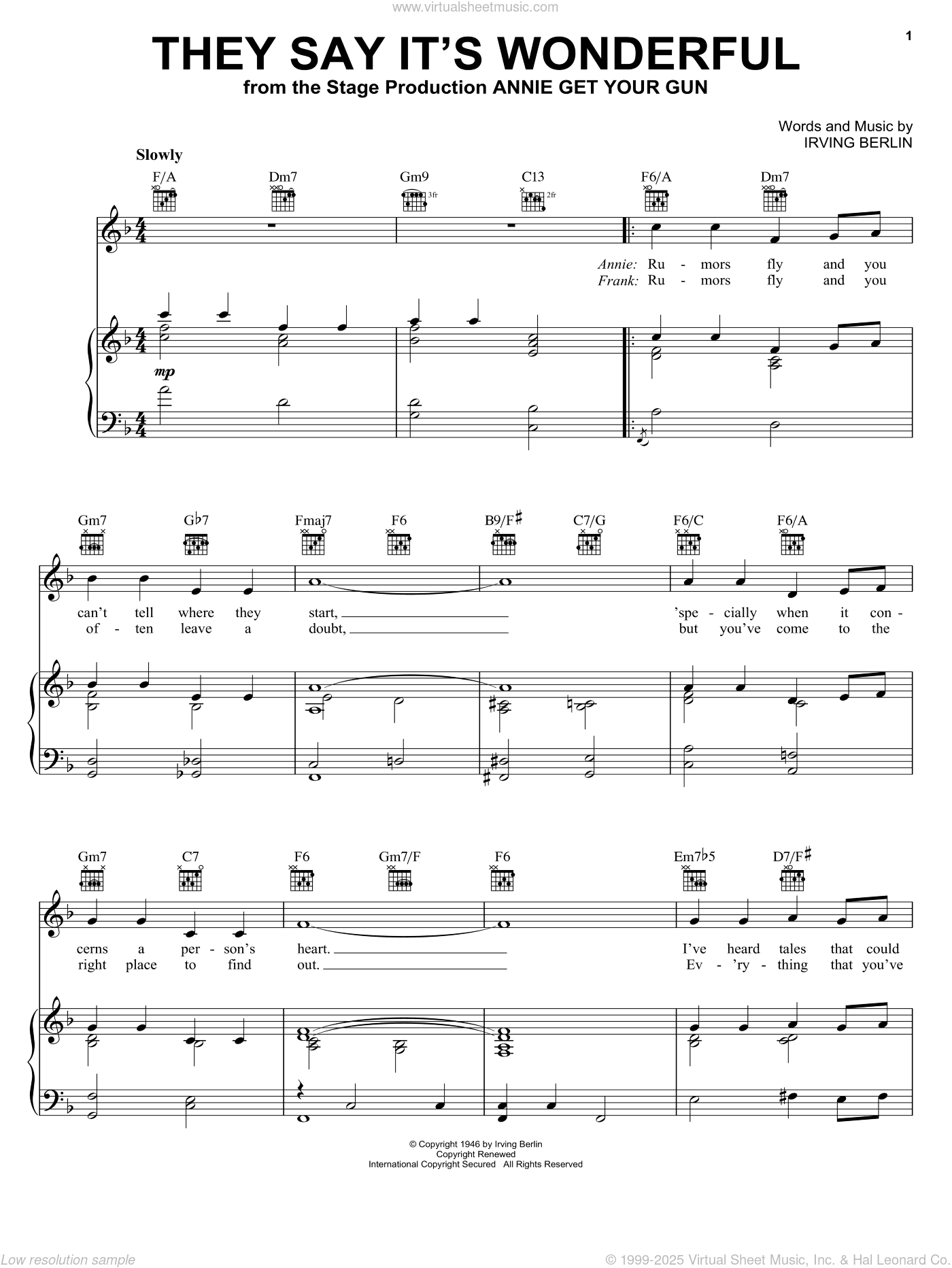 They Say It's Wonderful (from Annie Get Your Gun)
