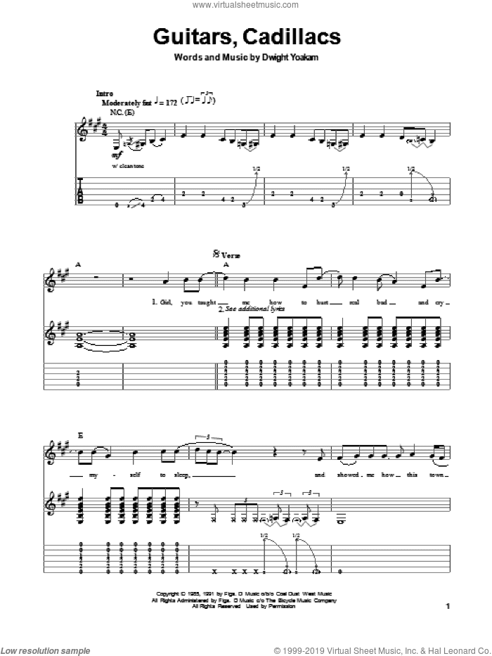 Guitars, Cadillacs