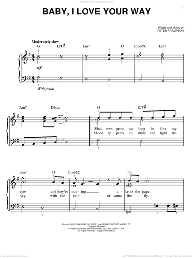 Baby, I Love Your Way, (easy)