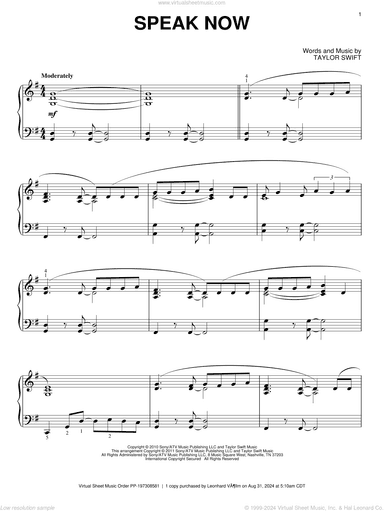 Speak Now, (intermediate)