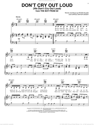 Don't Cry Out Loud (We Don't Cry Out Loud) (from The Boy From Oz)