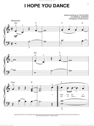 I Hope You Dance (arr. Phillip Keveren)