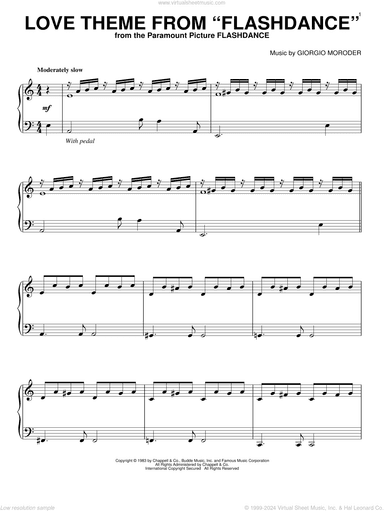 Love Theme From "Flashdance", (intermediate)