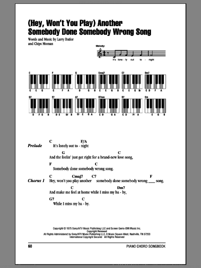 (Hey, Won't You Play) Another Somebody Done Somebody Wrong Song